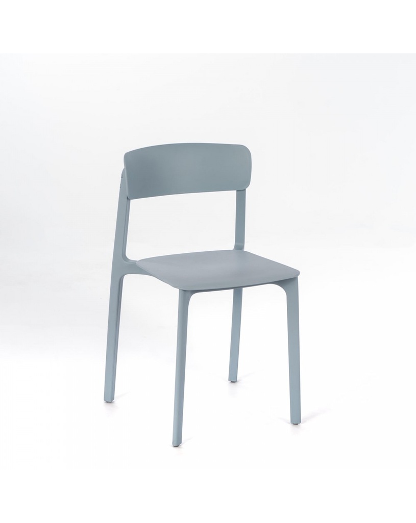 Set di 4 sedie in polipropilene azzurro, 41x46x79.5 cm