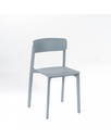 Set di 4 sedie in polipropilene azzurro, 41x46x79.5 cm
