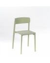 Set di 4 sedie in polipropilene verde, dimensioni 41x46x79.5cm