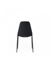 Set di 4 sedie in polipropilene con struttura in metallo, colore nero, dimensioni 49x48.5x88cm