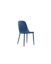 Set di 4 sedie in polipropilene blu con struttura in metallo, 46x55x80cm