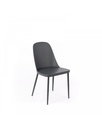 Set di 4 sedie in polipropilene grigio scuro con struttura in metallo, 46x55x80cm