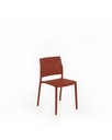 Set di 4 sedie in polipropilene, colore ruggine, dimensioni 55x52.5x81 cm