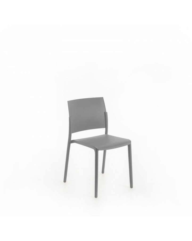 Set di 4 sedie in polipropilene grigio chiaro, 55cm x 52.5cm x 81cm
