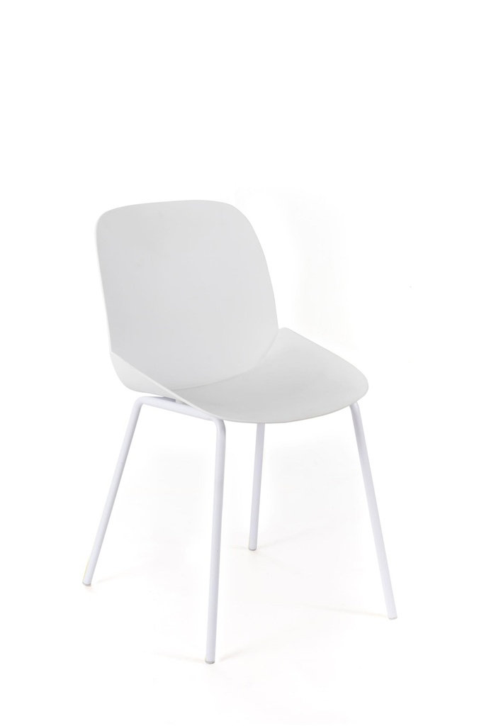 Set di 4 sedie in polipropilene con gambe in metallo, 55cm x 46cm x 79cm