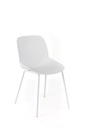 Set di 4 sedie in polipropilene con gambe in metallo, 55cm x 46cm x 79cm