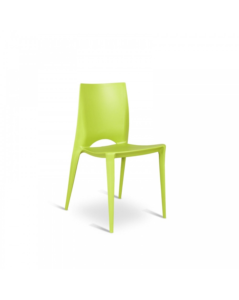 Set di 4 sedie Denise in polipropilene verde, 41x44x84cm