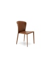 Set di 4 Sedie in Similcuoio Color Whisky con Struttura in Metallo, 49x56x82cm