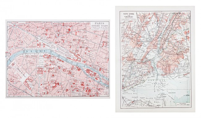 4x Stampa Su Tela Streetview Ass2 85X113