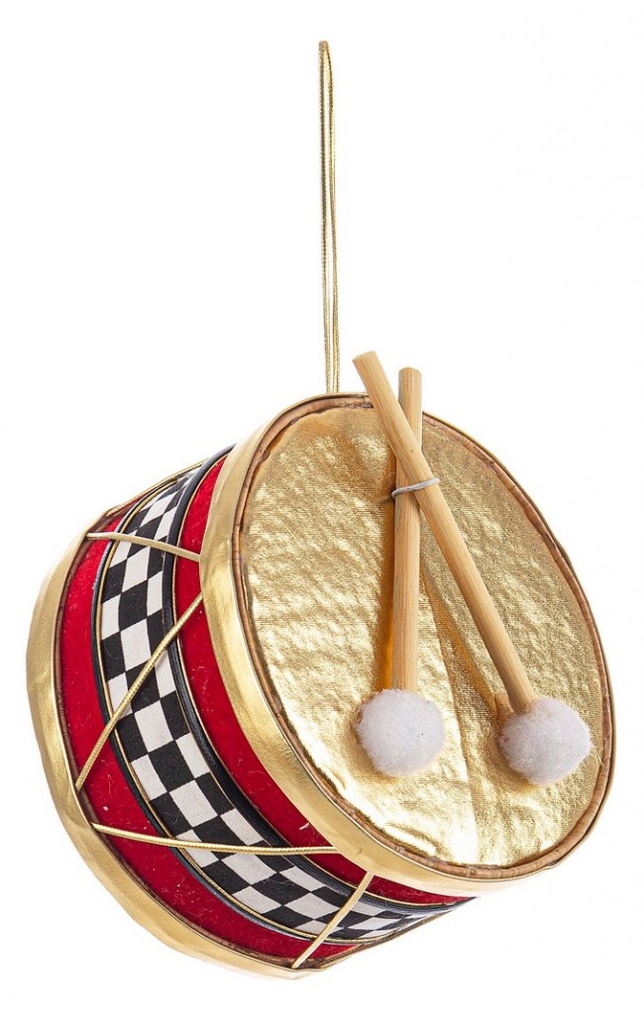 8x Pendaglio Alwyn Tamburo Rosso