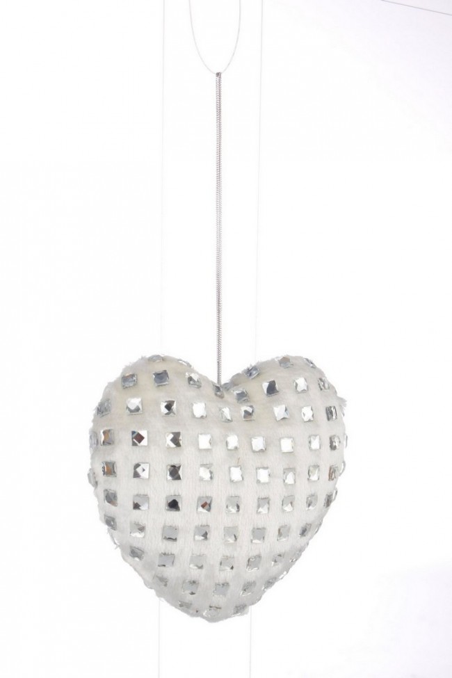 8x Pendaglio Cuore Cristallo L