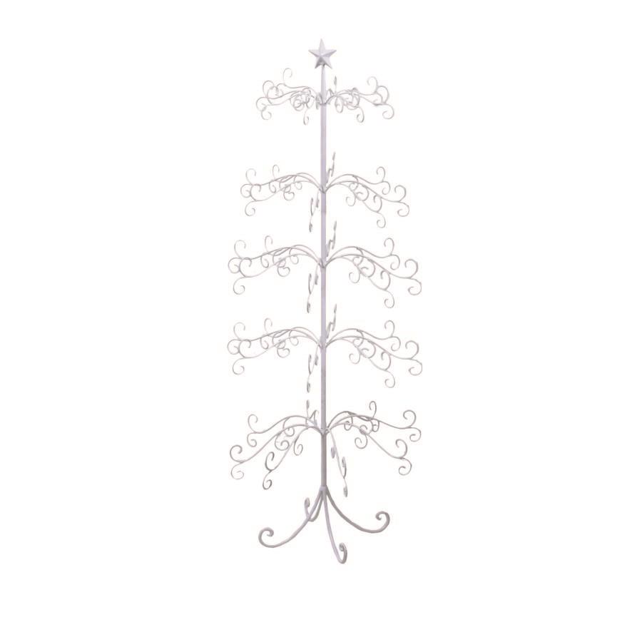 Albero espositore metallo c-stella bianco 70x70x154 cm