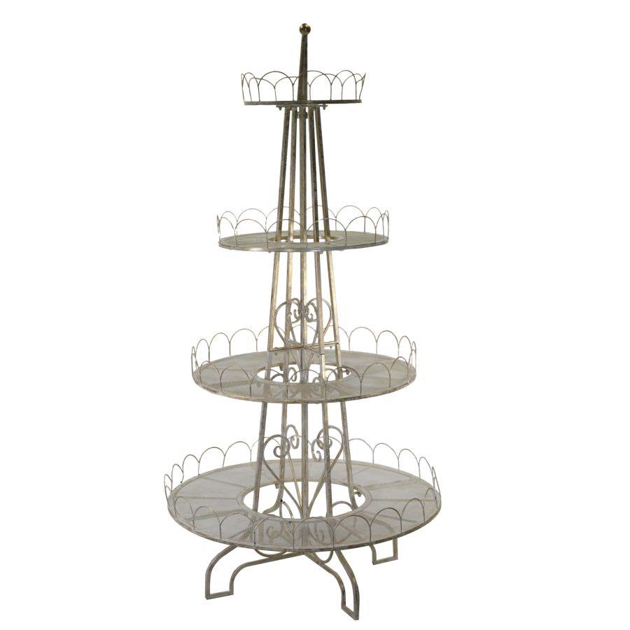 Albero Espositore Metallo Oro Sbiancato Ø100x235 cm