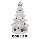 Albero LED con Babbo Natale, 24 x 21,5 x 42 cm