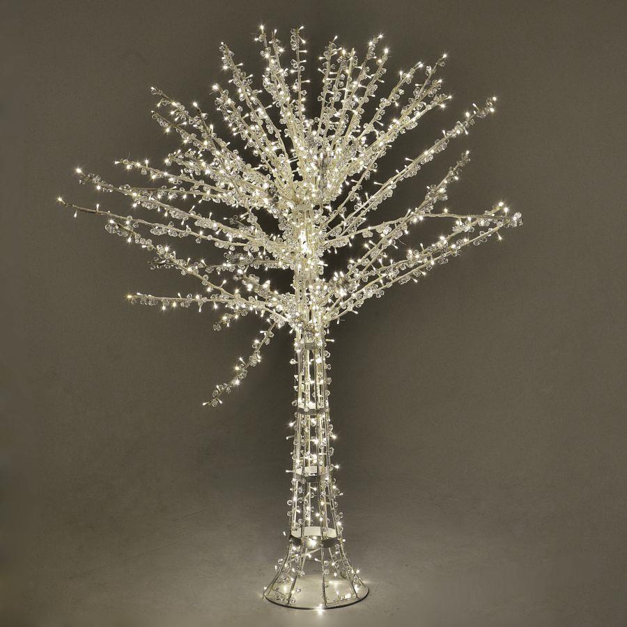 Albero LED Cristallo con 1016 LED Bianco Caldo Altezza cmø165h150