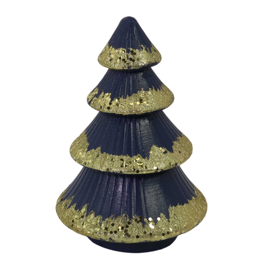 Albero in Legno Blu ø14x20 cm