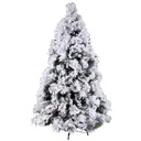 Albero di Natale innevato Monte Bianco verde cmø100h150 con 489 rami base in metallo
