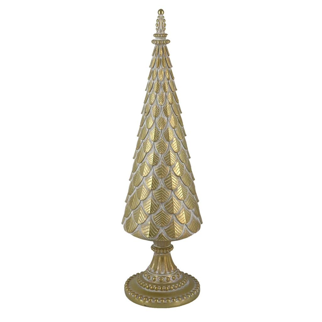 Albero in resina oro 12x12x42 cm