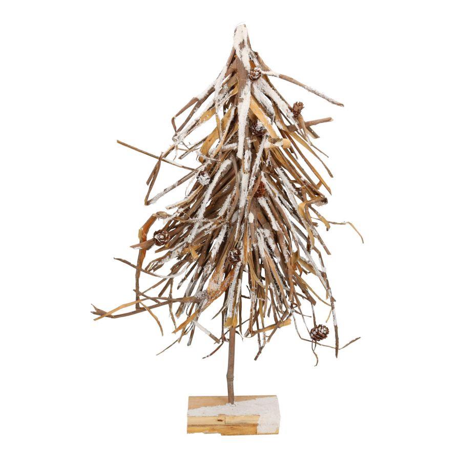Albero innevato in tessuto rattan cm30x6h65