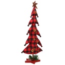 Albero tessuto rosso nero 25x14x60 cm