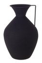 Anfora Rhyton 1M Nero H37 - Decorazione in Metallo Fatta a Mano