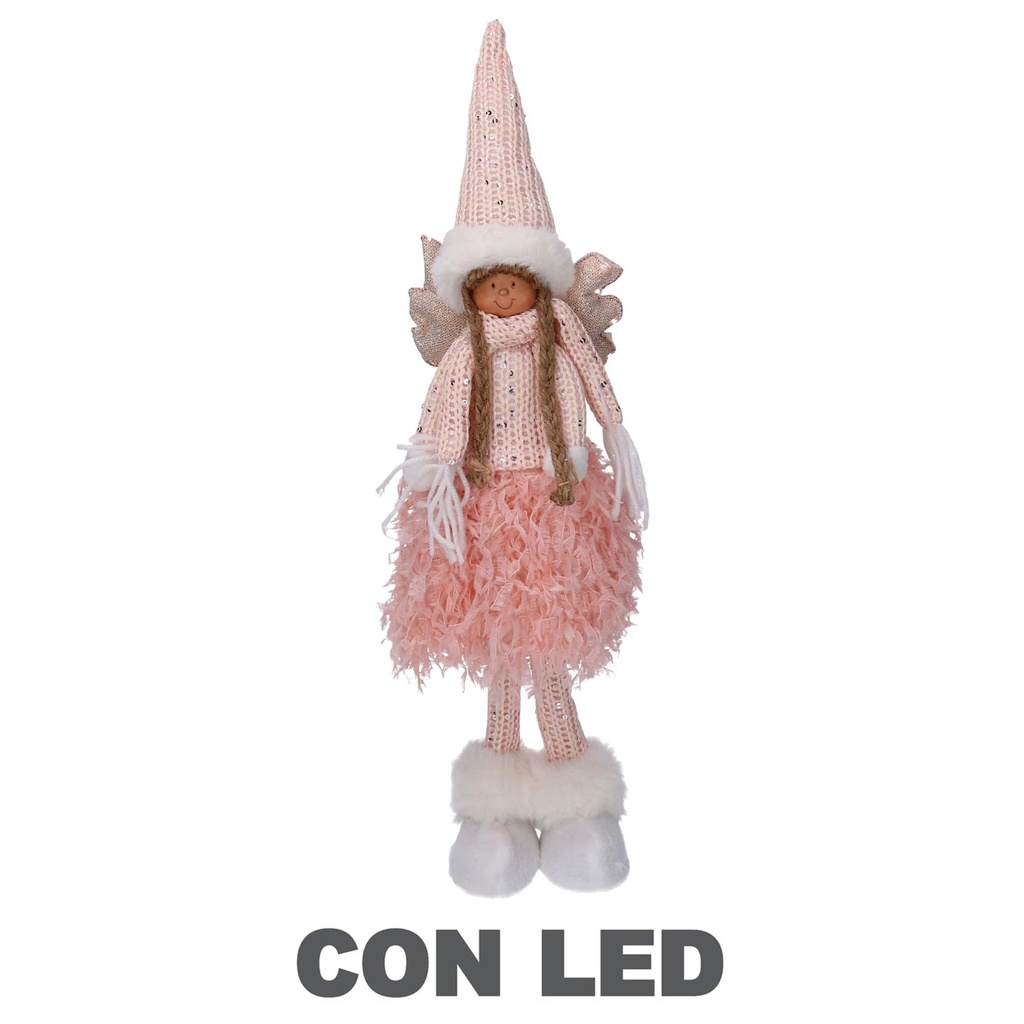 Angelo LED Tessuto Rosa 15x12x65 cm