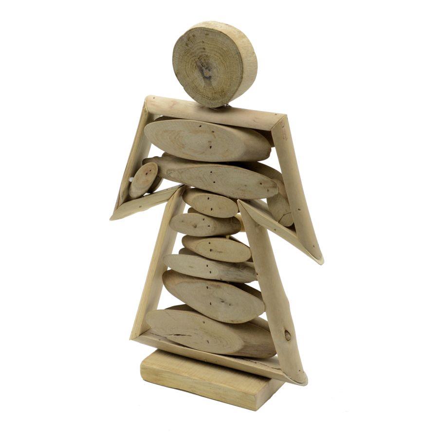 Angelo in legno cm24x8h39
