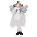 Angelo in tessuto bianco 16x10x26 cm