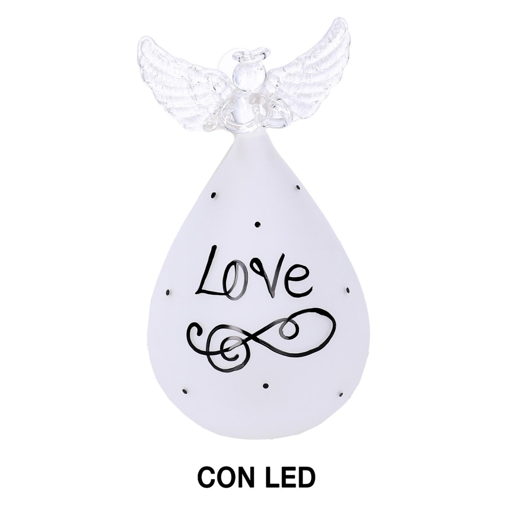 Angelo Vetro Scritta Bianco 9x9x16 cm