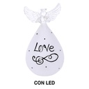 Angelo Vetro Scritta Bianco 9x9x16 cm