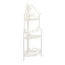 Angoliera classica 3 ripiani crema - 49x34x127 cm