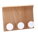 Appendino in legno 3 posti marrone 22x5x17 cm