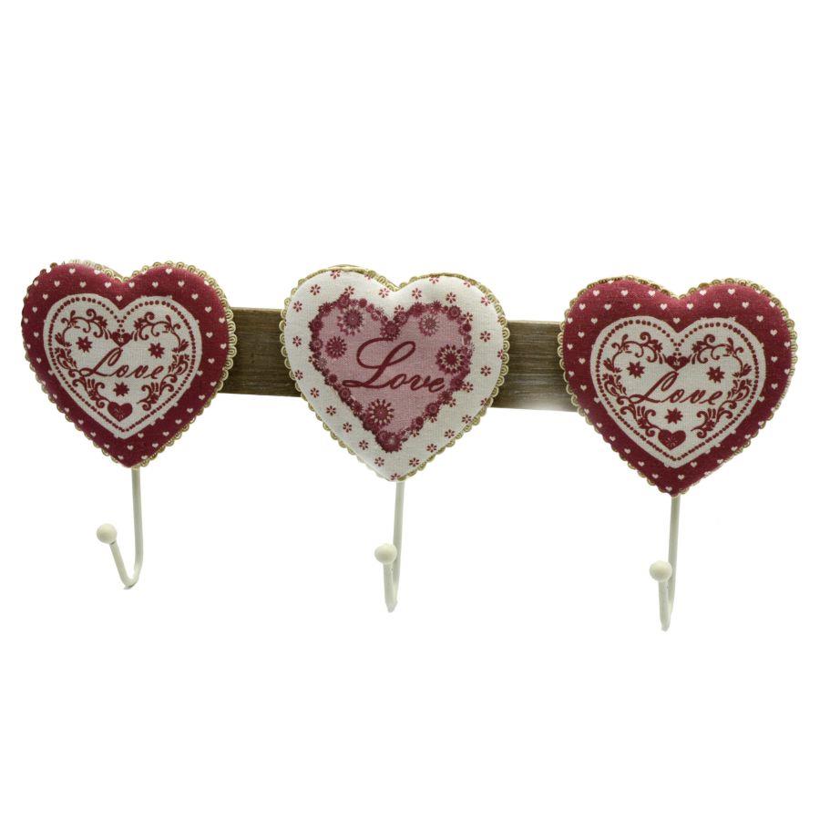 Appendino in legno rouge a 3 posti 41,5x19x4,5 cm