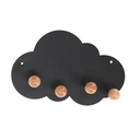 Appendino Nero Nuvola 3 Posti 23x4x14 cm