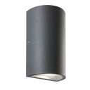 Applique LED 6W+6W 4000K in Alluminio Pressofuso Grafite