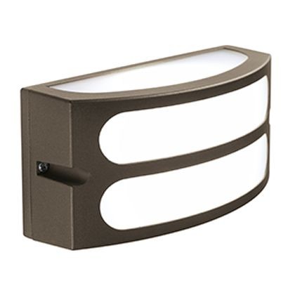Applique in alluminio pressofuso, colore bianco goffrato, diffusore in resina satinata, altezza max lampada 140mm, alimentazione 230V, luce di qualità per ambienti esterni ed interni, classe di protezione IP54, potenza massima lampade 60W
