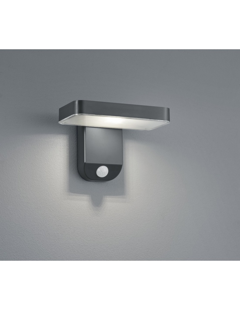 Applique Esquel LED Antracite con Sensore Movimento ad Energia Solare