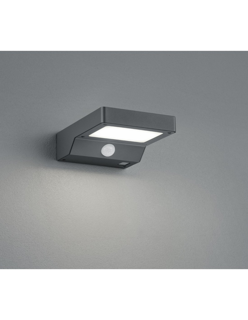 Applique LED Antracite con Sensore Movimento ad Energia Solare