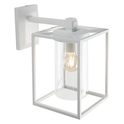 Applique in alluminio bianco con diffusori trasparenti