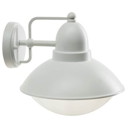 Applique in alluminio bianco con portalampada E27 - Adatta per lampade a risparmio energetico