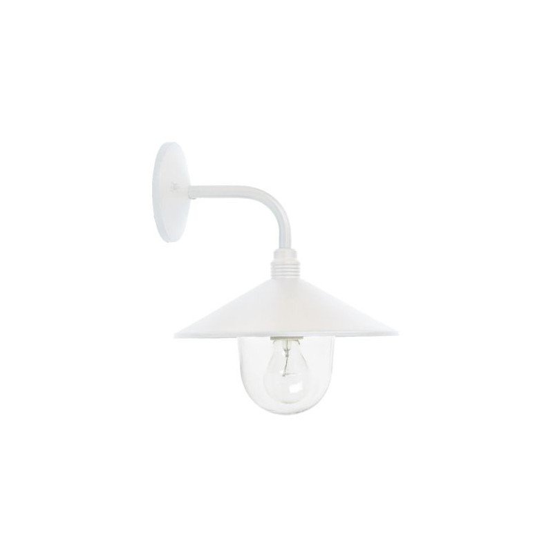 Applique in vetro trasparente, struttura in alluminio bianco - Altezza max lampada: 105mm