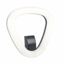 Applique LED 20W 4000K in alluminio pressofuso, luce diretta con diffusore in resina opalina