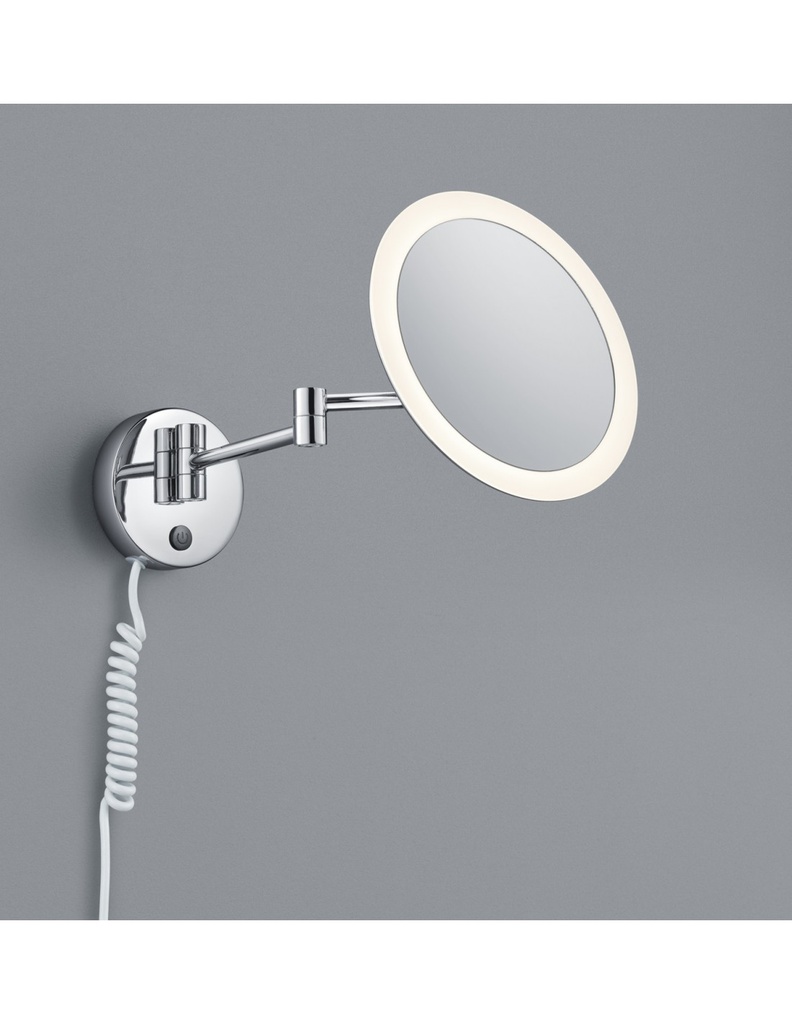 Applique LED Orientabile con Specchio Rotondo