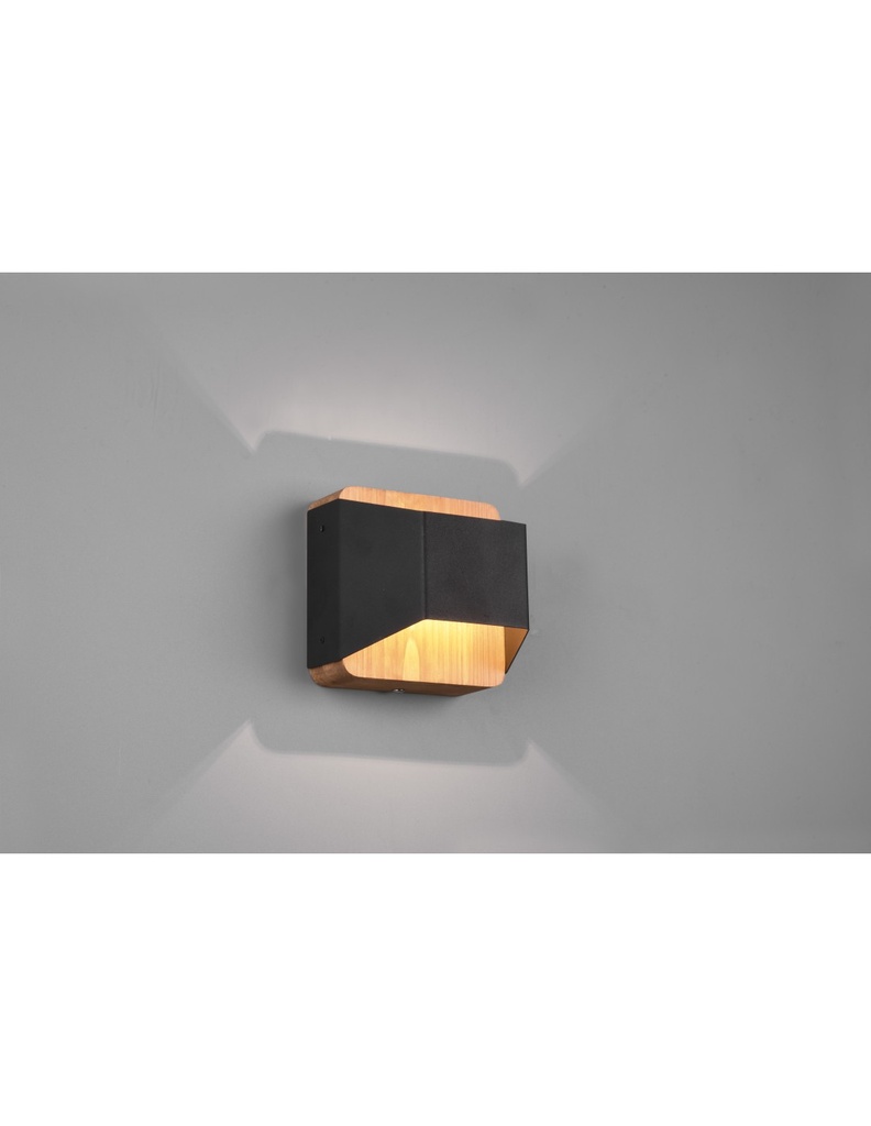 Applique Moderna Biemissione Led Arino Nero