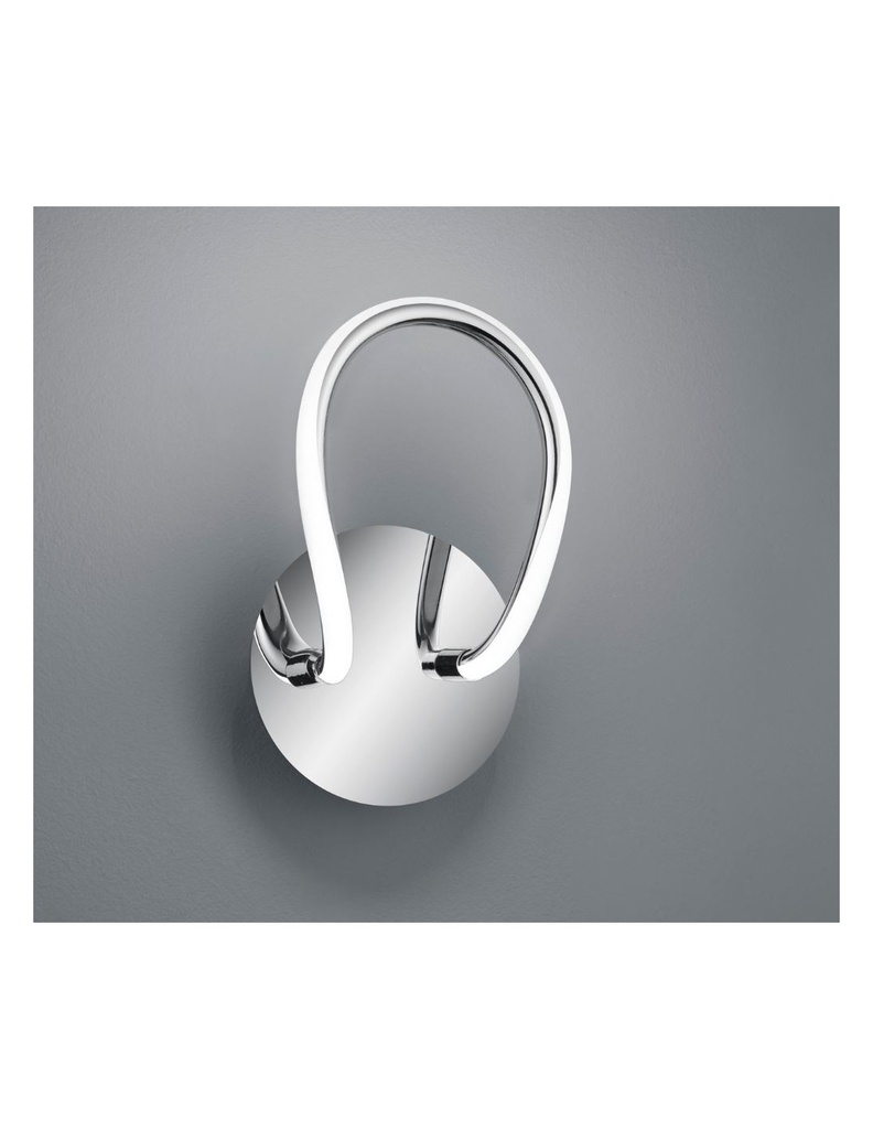 Applique Moderna a Parete in Cromo con LED Dimmer 4000k