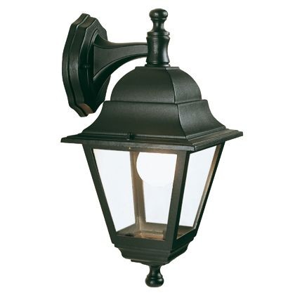Applique in Alluminio con Diffusori in Vetro Trasparente - Altezza Max 170mm - Potenza Massima 60W - Colore Nero
