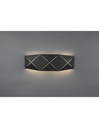 Applique rettangolare LED nero L40 cm