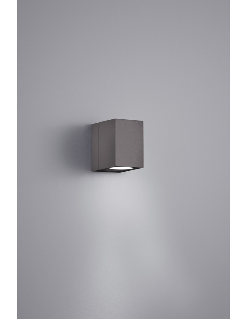 Applique Rettangolare Orientabile IP54 Antracite H10 cm