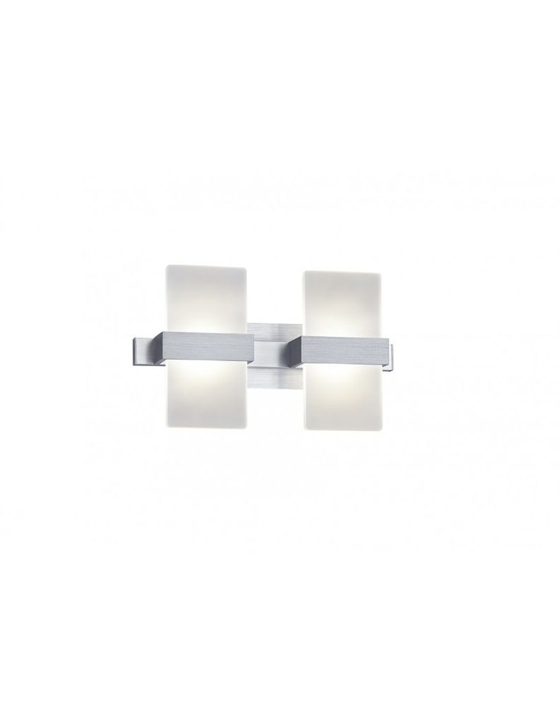 Applique Rettangoli Led Doppia Emissione Alluminio Spazzolato