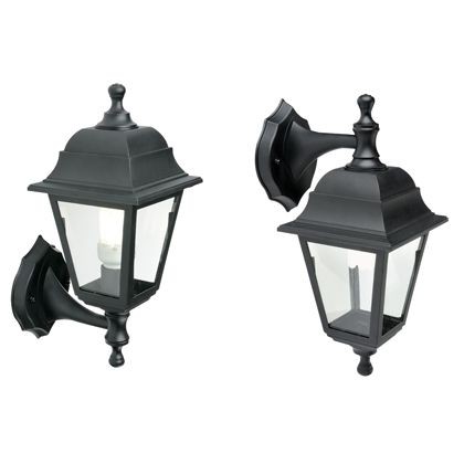 Applique Up &amp; Down E27 In Resina  linea devil  nero